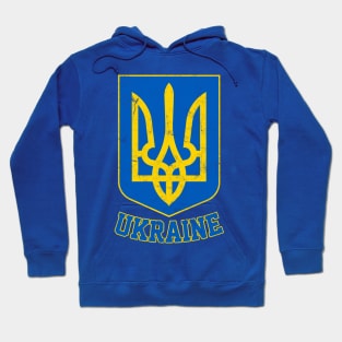 Ukraine // Vintage Faded Style Flag Design Hoodie